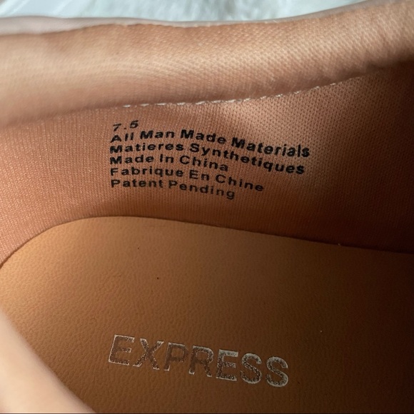 Express gemstone platform shoes sneakers fashion blush pink sz 7.5 cute women's - Picture 15 of 15